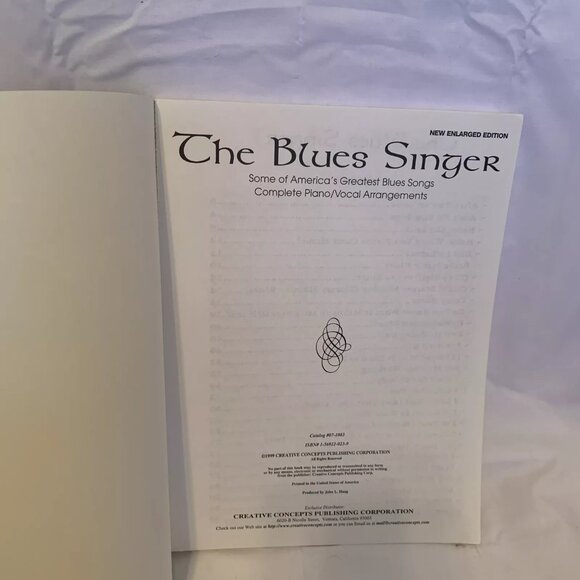 The Blues Singer Piano Vocal Sheet Music 1999 Creative Concepts Pub. Enlarged Ed - Picture 5 of 5